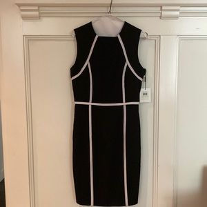 Black and Ivory Calvin Klein Dress